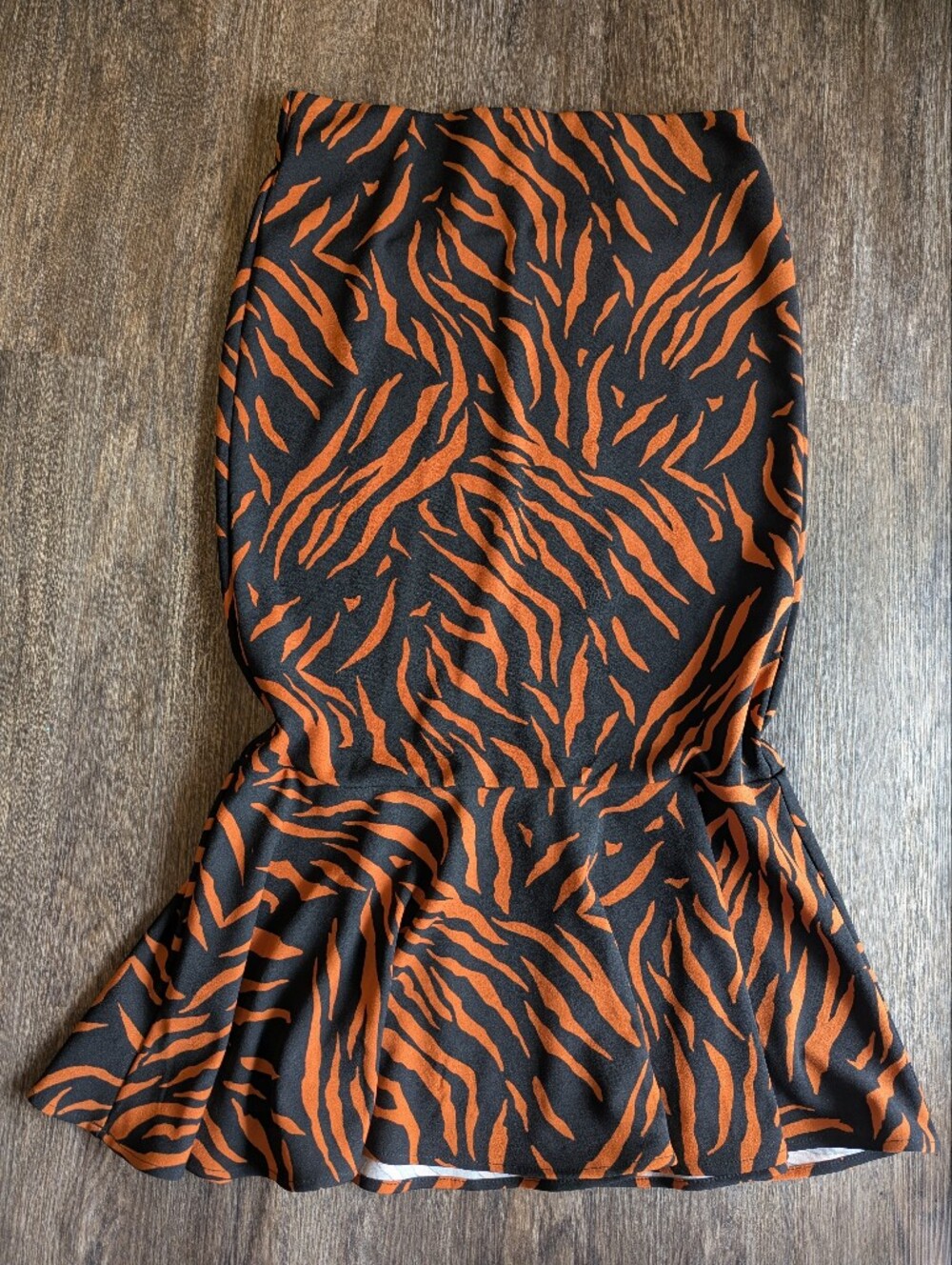 Women's Animal-Print Ruffled Trumpet Midi Skirt Messini Brand